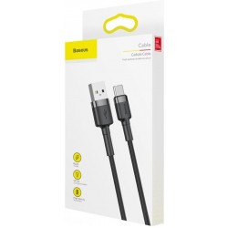 Baseus Cafule Braided USB 2.0 Cable USB-C male - USB-A male Μαύρο 1m