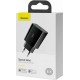 Baseus CCFS-SN01 Wall Adapter USB-C 20W Μαύρος