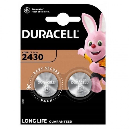 Duracell Electronics Μπαταρία Λιθίου Ρολογιών CR2430 3V 2τμχ (DECR24302) (DURDECR24302)