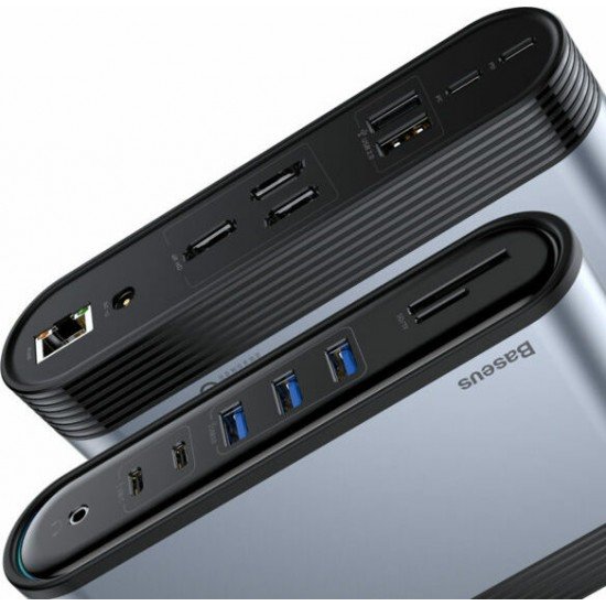 Baseus USB-C Docking Station με HDMI 4K PD Ethernet Γκρι Baseus USB-C Docking Station με HDMI 4K PD Ethernet Γκρι