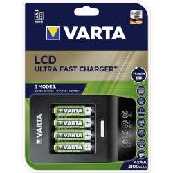 VARTA 57685101441 LCD ULTRA FAST CHARGER + 4X56706 VARTA 57685101441 LCD ULTRA FAST CHARGER + 4X56706