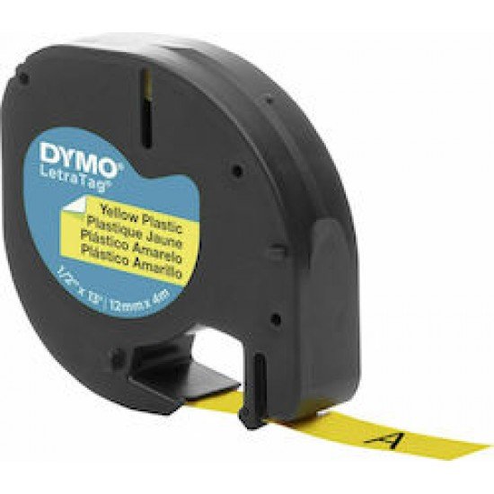 Πλαστική Ταινία Ετικετογράφου DYMO 4m X 12mm (Κίτρινη) (S0721620) (DYMO91202)