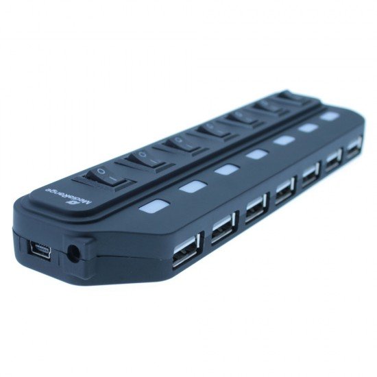 MediaRange Usb Hub 7-Port Usb 2.0 (Black) (MRCS504) MediaRange Usb Hub 7-Port Usb 2.0 (Black) (MRCS504)
