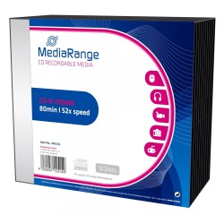 MediaRange CD-R 80' 700MB 52x Slimcase Pack x 10 (MR205) MediaRange CD-R 80' 700MB 52x Slimcase Pack x 10 (MR205)