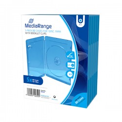 MediaRange BD Case for 1 Disc 11mm Blue (5 Pack) (MRBOX38) MediaRange BD Case for 1 Disc 11mm Blue (5 Pack) (MRBOX38)