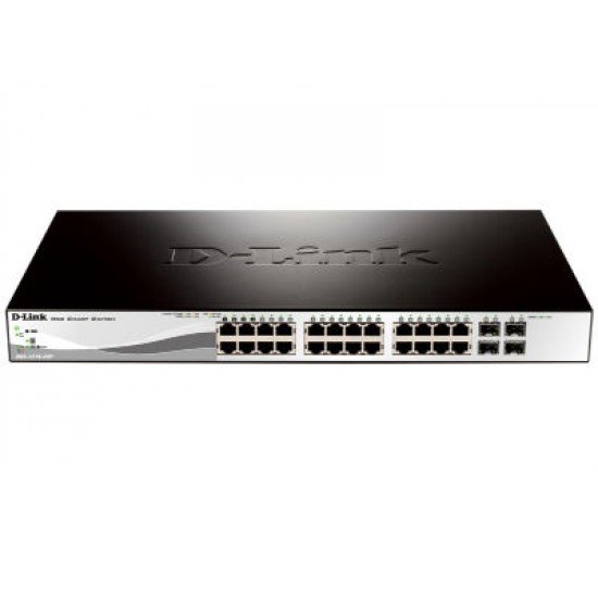 D-Link DGS-1210-28P - Gigabit PoE Smart Switch - 24 PoE ports & 4 Gigabit SFP ports D-Link DGS-1210-28P - Gigabit PoE Smart Switch - 24 PoE ports & 4 Gigabit SFP ports