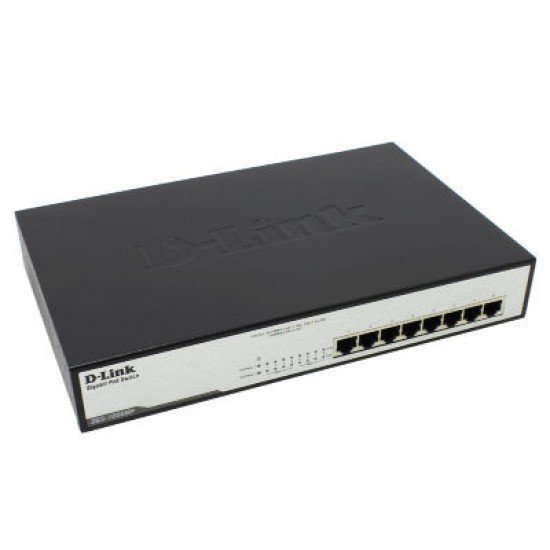 D-Link DGS-1008MP - 8-Port Desktop Gigabit Max PoE Switch D-Link DGS-1008MP - 8-Port Desktop Gigabit Max PoE Switch