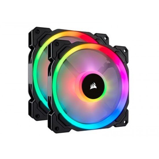 Corsair LL140 RGB 140mm Dual Light Loop RGB LED RGB LED - PWM Fan - Twin Pack Corsair LL140 RGB 140mm Dual Light Loop RGB LED RGB LED - PWM Fan - Twin Pack
