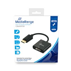 Καλώδιο MediaRange DVI to DisplayPort converter, gold-plated, DVI-I socket (24+5 Pin)/DP plug, 15cm, black (MRCS174)