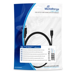 Καλώδιο MediaRange Charge and sync, USB 2.0 to micro USB 2.0 B plug, 1.8m, black (MRCS184) Καλώδιο MediaRange Charge and sync, USB 2.0 to micro USB 2.0 B plug, 1.8m, black (MRCS184)