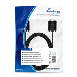 Καλώδιο MediaRange SVGA monitor connection cable, VGA/VGA, 1.8m., Black (MRCS105) Καλώδιο MediaRange SVGA monitor connection cable, VGA/VGA, 1.8m., Black (MRCS105)