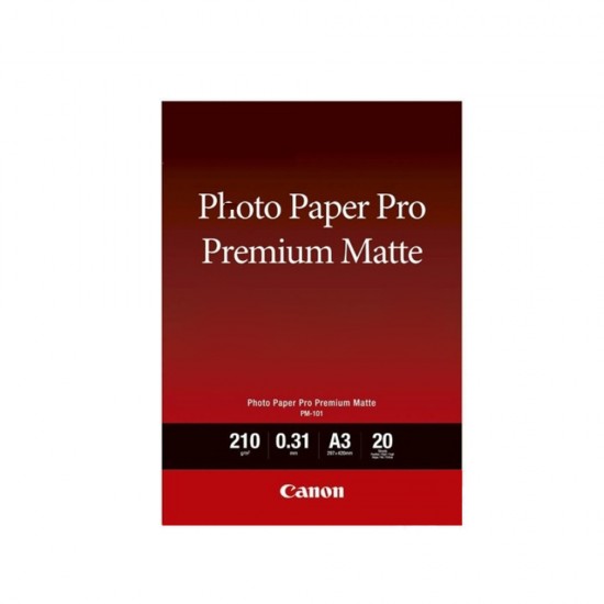 Canon Φωτογραφικό Χαρτί Premium Matte A3 210g/m² 20 φύλλα (8657B006) (CAN-PM101A3) Canon Φωτογραφικό Χαρτί Premium Matte A3 210g/m² 20 φύλλα (8657B006) (CAN-PM101A3)