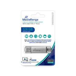 MediaRange USB 3.0 Combo Flash Drive with USB Type-C™ plug, 128GB (MR938) MediaRange USB 3.0 Combo Flash Drive with USB Type-C™ plug, 128GB (MR938)