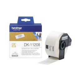 Brother DK-11208 Label Roll – Black on White, 38mm x 90mm (DK11208) (BRODK11208) Brother DK-11208 Label Roll – Black on White, 38mm x 90mm (DK11208) (BRODK11208)