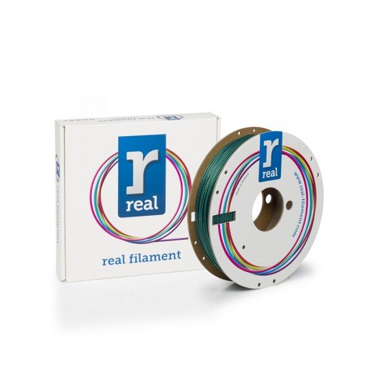 REAL PLA Sparkle 3D Printer Filament - Sparkle Emerald Green - spool of 0.5Kg - 1.75mm (REFPLASPRKGREEN500MM175)