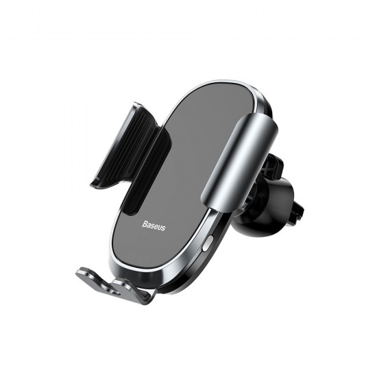 Baseus Car Mount Smart Gravity Phone Holder AirVent Bracket Electric Auto Lock Silver  (SUGENT-ZN0S) (BASSUGENT-ZN0S)
