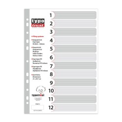 Typotrust Διαχωριστικά A4 Αριθμητικά Πλαστικά 1-12 (FP40112) (TYPFP40112) Typotrust Διαχωριστικά A4 Αριθμητικά Πλαστικά 1-12 (FP40112) (TYPFP40112)