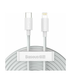 Baseus Lightning Simple Wisdom cable (2pcs/set) PD 20W 5A 1.5m White (TZCATLZJ-02) (BASTZCATLZJ-02) Baseus Lightning Simple Wisdom cable (2pcs/set) PD 20W 5A 1.5m White (TZCATLZJ-02) (BASTZCATLZJ-02)