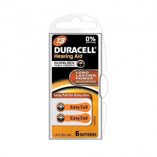 Duracell Activair Μπαταρίες Ακουστικών Βαρηκοΐας 13 1.45V 6τμχ (ACA13MF)(DURACA13MF) Duracell Activair Μπαταρίες Ακουστικών Βαρηκοΐας 13 1.45V 6τμχ (ACA13MF)(DURACA13MF)