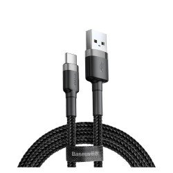 Baseus Cafule Braided USB 2.0 Cable USB-C male - USB-A male Μαύρο 0.5m (CATKLF-AG1) (BASCATKLFAG1) Baseus Cafule Braided USB 2.0 Cable USB-C male - USB-A male Μαύρο 0.5m (CATKLF-AG1) (BASCATKLFAG1)