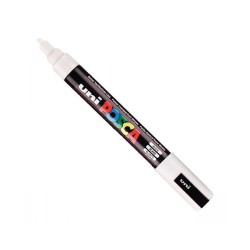 Uni-Ball Μαρκαδοροι Posca Pc-5M Medium White (PC5MMWH) (UNIPC5MMWH)