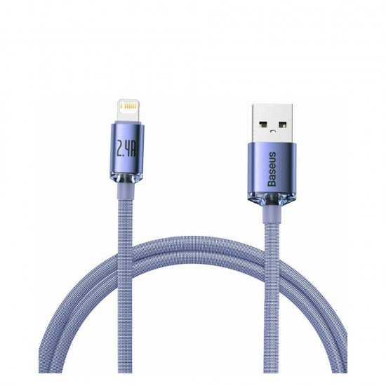 Baseus Crystal Shine Braided USB to Lightning Cable Μωβ 1.2m (CAJY000005) (BASCAJY000005)