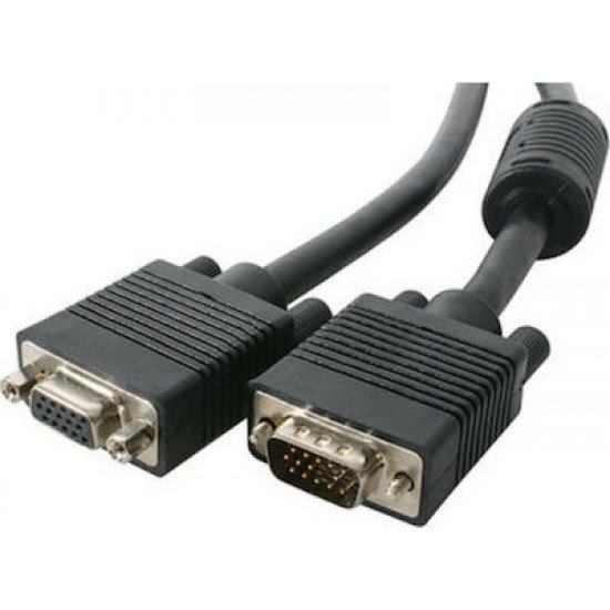 Καλώδιο MediaRange SVGA Monitor VGA plug/VGA socket 1.8M Black (MRCS148)