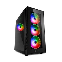 Sharkoon TG5 Pro RGB Gaming Midi Tower Computer Case Black (23356973) (SHR23356973) Sharkoon TG5 Pro RGB Gaming Midi Tower Computer Case Black (23356973) (SHR23356973)