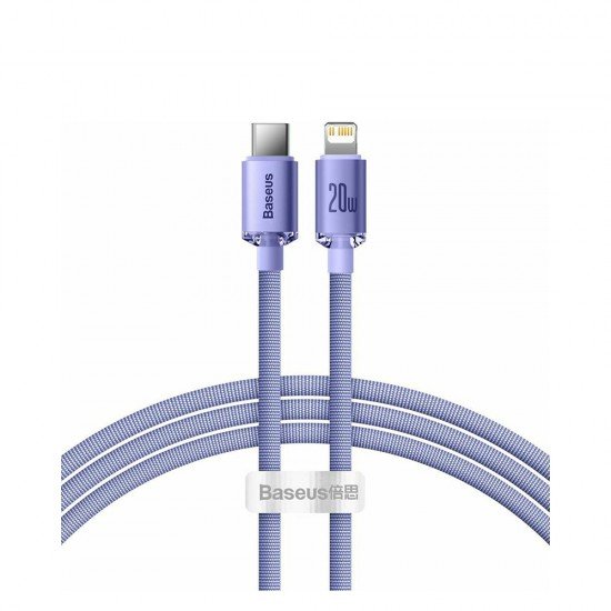 Baseus Crystal Shine Braided USB-C to Lightning Cable 20W Μωβ 1.2m (CAJY000205) (BASCAJY000205) Baseus Crystal Shine Braided USB-C to Lightning Cable 20W Μωβ 1.2m (CAJY000205) (BASCAJY000205)