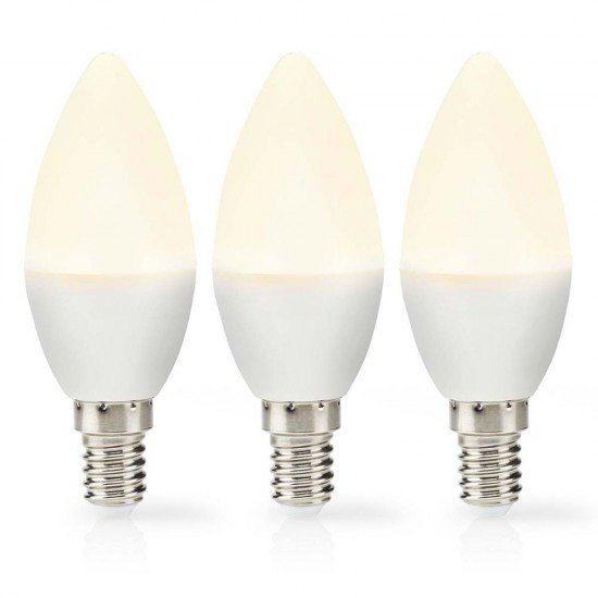 Nedis Λάμπες LED για Ντουί E14 Θερμό Λευκό 470lm 3τμχ (LBE14C352P3) (NEDLBE14C352P3)