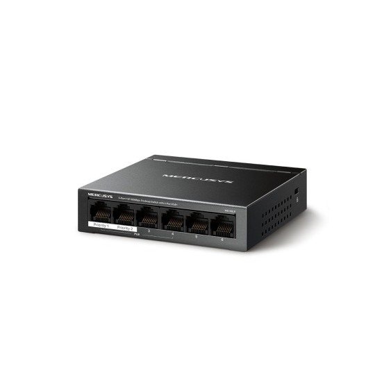Mercusys 6-Port 10/100Mbps Desktop Switch with 4-Port PoE+ (MS106LP) (MERMS106LP) Mercusys 6-Port 10/100Mbps Desktop Switch with 4-Port PoE+ (MS106LP) (MERMS106LP)