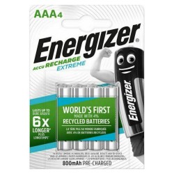 Energizer Extreme Επαναφορτιζόμενες Μπαταρίες AAA Ni-MH 800mAh 1.2V 4τμχ (4609613) (ENE4609613) Energizer Extreme Επαναφορτιζόμενες Μπαταρίες AAA Ni-MH 800mAh 1.2V 4τμχ (4609613) (ENE4609613)
