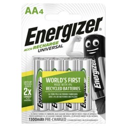 Energizer Universal Επαναφορτιζόμενες Μπαταρίες AA Ni-MH 1300mAh 1.2V 4τμχ (4828040) (ENE4828040) Energizer Universal Επαναφορτιζόμενες Μπαταρίες AA Ni-MH 1300mAh 1.2V 4τμχ (4828040) (ENE4828040)