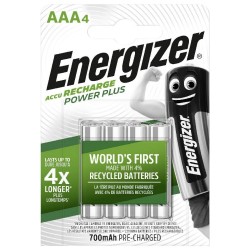 Energizer Power Plus Επαναφορτιζόμενες Μπαταρίες AAA Ni-MH 700mAh 1.2V 4τμχ (8218980) (ENE8218980) Energizer Power Plus Επαναφορτιζόμενες Μπαταρίες AAA Ni-MH 700mAh 1.2V 4τμχ (8218980) (ENE8218980)