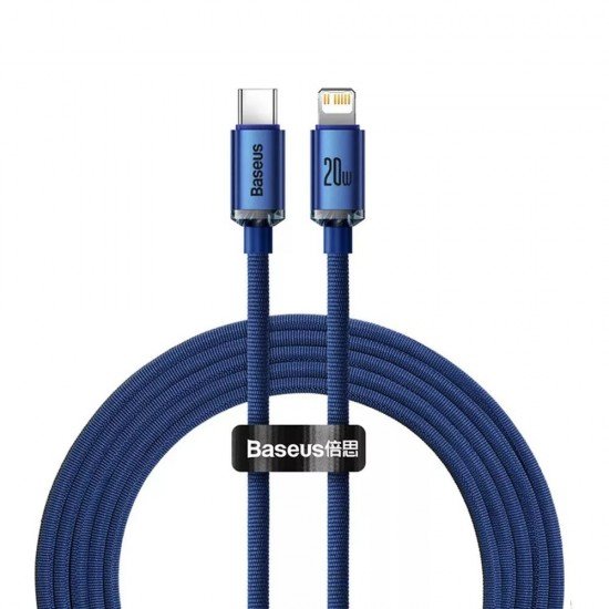 Baseus Crystal Shine Braided USB-C to Lightning Cable 20W Μπλε 2m (CAJY000303) (BASCAJY000303) Baseus Crystal Shine Braided USB-C to Lightning Cable 20W Μπλε 2m (CAJY000303) (BASCAJY000303)