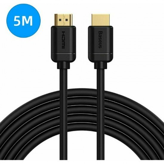 Baseus 2x HDMI 2.0 4K 30Hz Cable, 3D, HDR, 18Gbps, 5m Black (CAKGQ-D01) (BASCAKGQ-D01) Baseus 2x HDMI 2.0 4K 30Hz Cable, 3D, HDR, 18Gbps, 5m Black (CAKGQ-D01) (BASCAKGQ-D01)