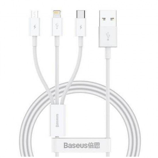 Baseus Superior Regular USB 2.0 to micro USB Cable Λευκό 1m (P10320105221-00) (BASP10320105221-00)