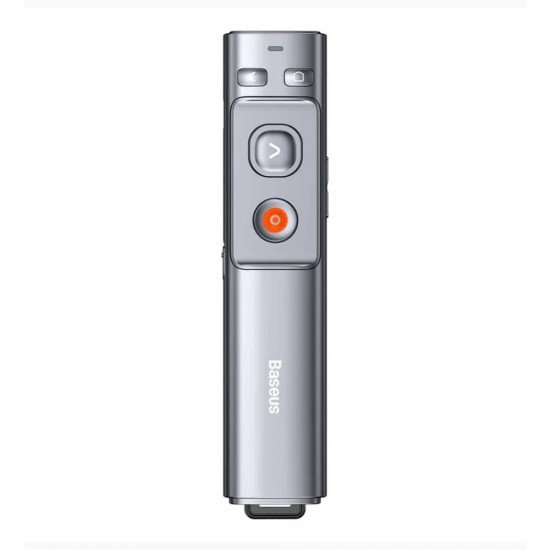 Baseus Presenter με Πορτοκαλί Laser και Πλήκτρα Slideshow σε Ασημί Χρώμα (WKCD000013) (BASWKCD000013) Baseus Presenter με Πορτοκαλί Laser και Πλήκτρα Slideshow σε Ασημί Χρώμα (WKCD000013) (BASWKCD000013)