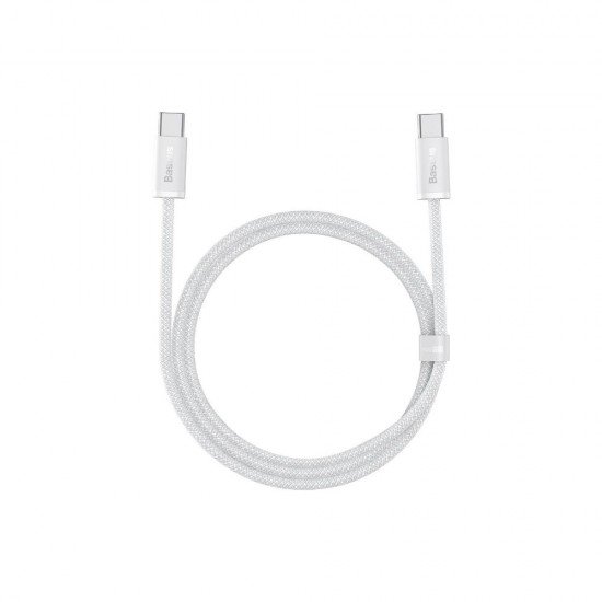 Baseus Dynamic Braided USB 2.0 Cable USB-C male - USB-C male Λευκό 1m  (CALD000202) (BASCALD000202)