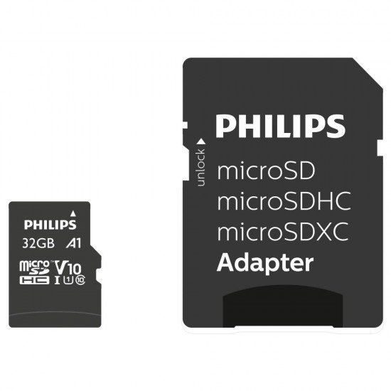 Philips microSDHC 32GB U1 with Adapter (FM32MP45B/00) (PHIFM32MP45B-00) Philips microSDHC 32GB U1 with Adapter (FM32MP45B/00) (PHIFM32MP45B-00)