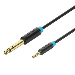 VENTION 3.5mm Male to 6.5mm Male Audio Cable 1M Black (BABBF) (VENBABBF) VENTION 3.5mm Male to 6.5mm Male Audio Cable 1M Black (BABBF) (VENBABBF)