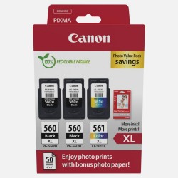 Canon Μελάνι Inkjet PG-560XLx2/CL-561XL Ph.Val.Pk (3712C012) (CANCL-561XLPMP) Canon Μελάνι Inkjet PG-560XLx2/CL-561XL Ph.Val.Pk (3712C012) (CANCL-561XLPMP)