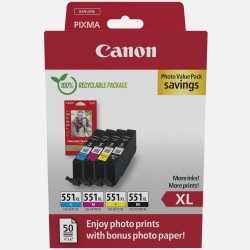 Canon Μελάνι Inkjet CLI-551XL CMYK Photo Value Pack (6443B008) (CANCLI-551XLPVP) Canon Μελάνι Inkjet CLI-551XL CMYK Photo Value Pack (6443B008) (CANCLI-551XLPVP)