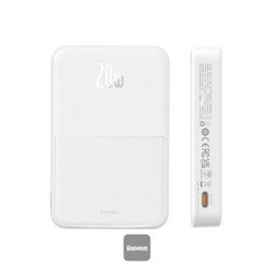 Baseus Powerbank MagPro Magnetic 5000mAh 20W, MagSafe (white) (P10064101223-00) (BASP10064101223-00) Baseus Powerbank MagPro Magnetic 5000mAh 20W, MagSafe (white) (P10064101223-00) (BASP10064101223-00)