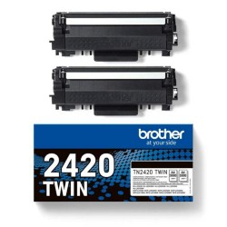 Brother TN2420 Toner Twin Pack Black (TN2420TWIN) (BRO-TN-2420TWIN) Brother TN2420 Toner Twin Pack Black (TN2420TWIN) (BRO-TN-2420TWIN)