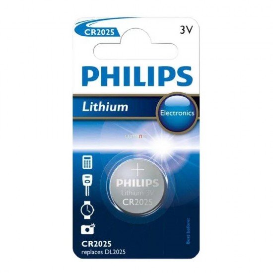 Philips Electronics Lithium Μπαταρία Ρολογιών CR2025 3V 1τμχ (CR2025/01B) (PHICR2025-01B) Philips Electronics Lithium Μπαταρία Ρολογιών CR2025 3V 1τμχ (CR2025/01B) (PHICR2025-01B)