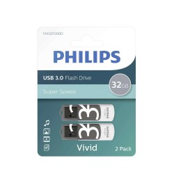 Philips Vivid pack 32GB USB 3.0 Stick Γκρι (PHUSB32GVIVIDU3P2) (PHIPHUSB32GVIVIDU3P2) Philips Vivid pack 32GB USB 3.0 Stick Γκρι (PHUSB32GVIVIDU3P2) (PHIPHUSB32GVIVIDU3P2)