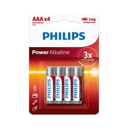 Philips Power Αλκαλικές Μπαταρίες AAA 1.5V 4τμχ (LR03P4B/10) (PHILR03P4B-10) Philips Power Αλκαλικές Μπαταρίες AAA 1.5V 4τμχ (LR03P4B/10) (PHILR03P4B-10)