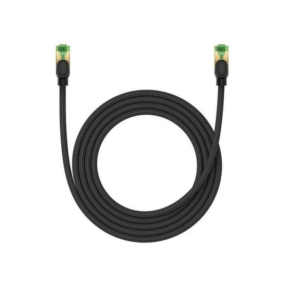 Baseus Καλώδιο Δικτύου Ethernet RJ45 Cat.8 με Πλεκτό Περίβλημα 40Gbps 2m Μαύρο (B0013320C111-03) (BASB0013320C111-03)
