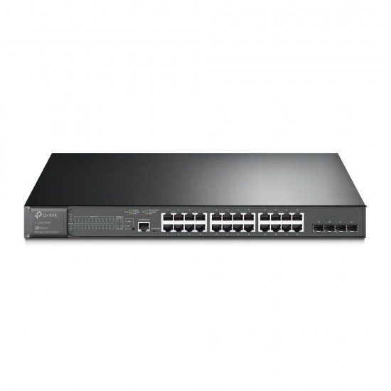 TP-Link JetStream 28-Port Gigabit L2 Managed Switch with 24-Port PoE+ (SG3428MP) (TPTL-SG3428MP)